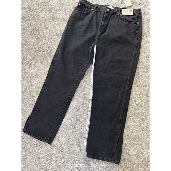 New Primark Dad Jeans US Size 16 High Waist Womens Black Denim NWT - Picture 2 of 10